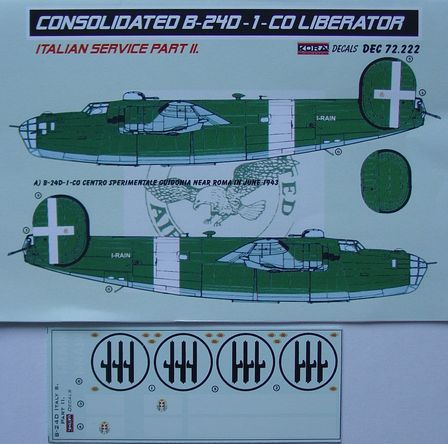 Consolidated B24D Liberator in Italian service part 2  DEC72222
