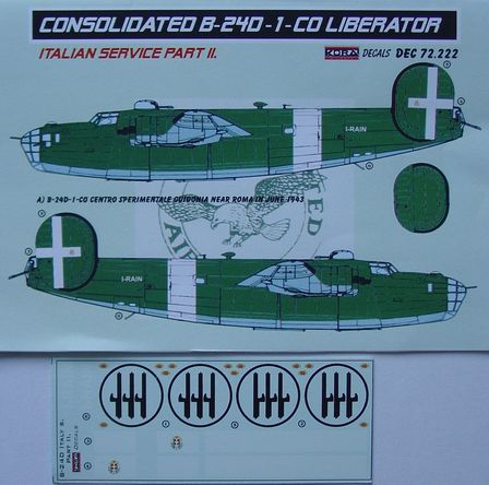 Consolidated B24D Liberator in Italian service part 2 DEC72222