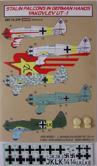 Stalin Falcons in German hands; Yakovlev UT1 DEC72234