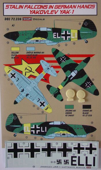 Stalin Falcons in German hands; Yakovlev Yak1 DEC72236