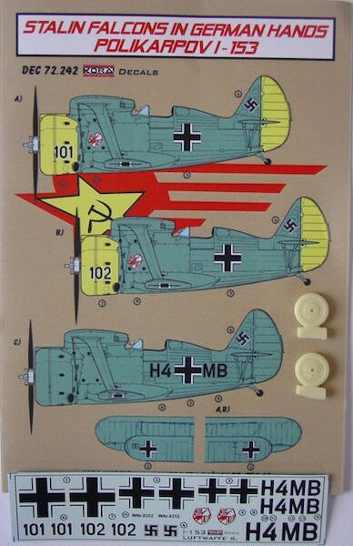 Stalin Falcons in German hands; Polikarpov I-153 DEC72242