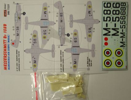 Messerschmitt Bf108B Taifun with new wheels, props, tailplanes etc (Manchuria AF) DEC7225