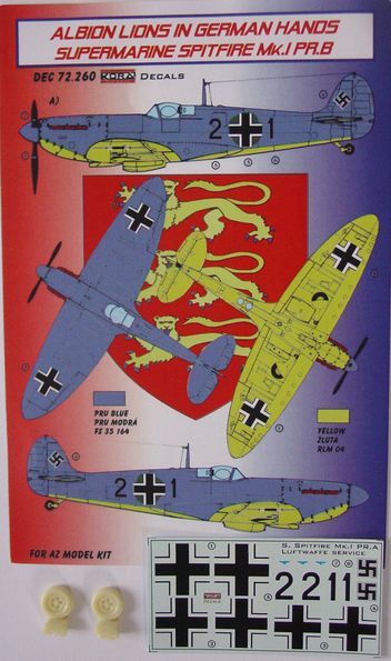 Albion Lions in German hands: Spitfire PR1b DEC72260