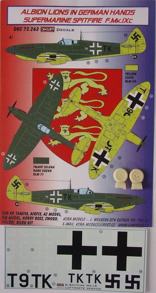 Albion Lions in German hands: Spitfire MKIXc DEC72263