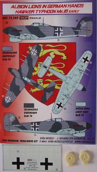Albion Lions in German hands: Hawker Typhoon MK1b (Early) DEC72265