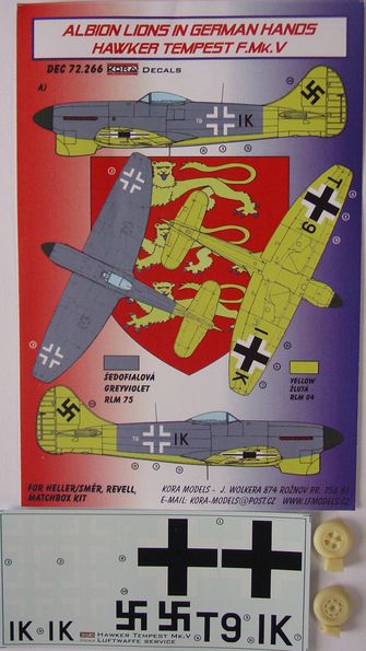 Albion Lions in German hands: Hawker Tempest MKV  DEC72266