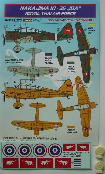 Nakajima Ki36 'Ida' (Royal Thai AF) DEC72275