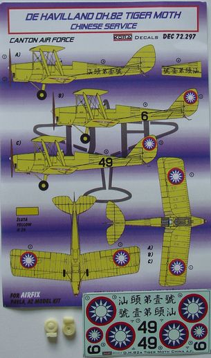 De Havilland DH82A Tiger Moth (Chinese Service) part 1; Canton Air Force DEC72297