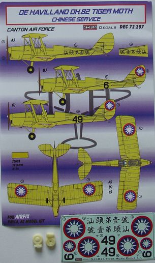 De Havilland DH82A Tiger Moth (Chinese Service) part 1; Canton Air Force  DEC72297