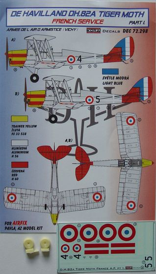 De Havilland DH82A Tiger Moth (French Service ) part 1; Vichy  DEC72298