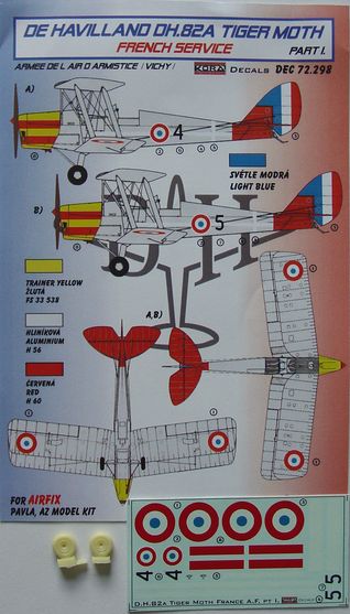 De Havilland DH82A Tiger Moth (French Service ) part 1; Vichy DEC72298