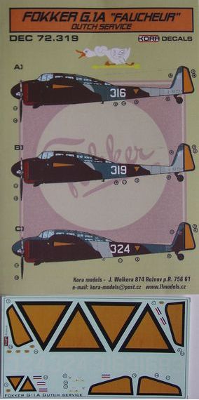 Fokker G1A "Faucheur" Dutch service DEC72319