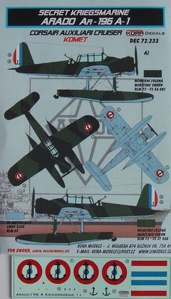 Arado Ar196A-1 aboard Komet Secret Kriegsmarine DEC72333