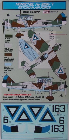 Henschel HS126K-7 (Estonian AF) DEC72377