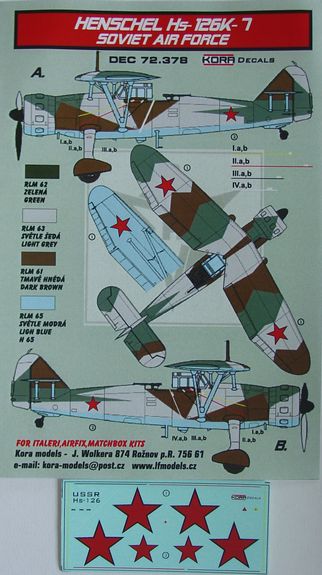 Henschel HS126K-7 (Soviet AF) DEC72378