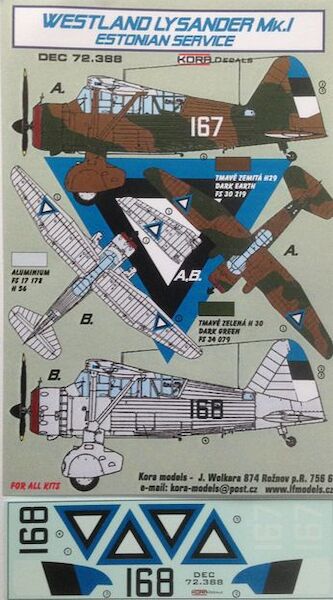 Westland Lysander in Estonian Service DEC72388