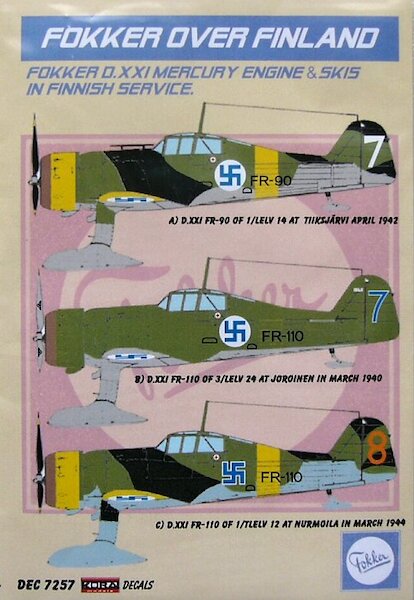 Fokker D21 Mercury & Ski's (Finnish AF) part 2 DEC7257