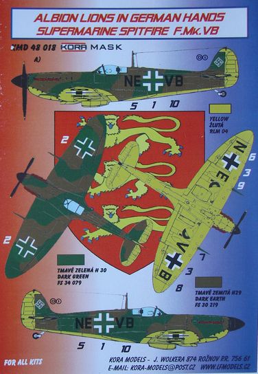 Albion Lions in German Hands; Supermarine Spitfire MKVb KMD48018