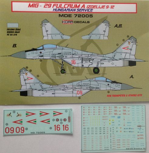 Mikoyan MiG29 Fulcrum A Izdelije 9-12 (Hungarian Service)  MDE72005