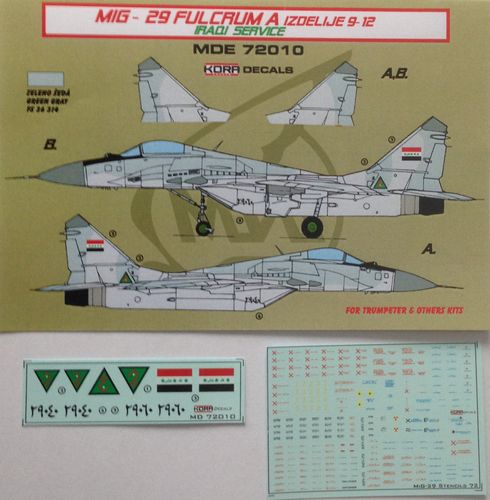 Mikoyan MiG29 Fulcrum A Izdelije 9-12 (Iraqi Service) MDE72010