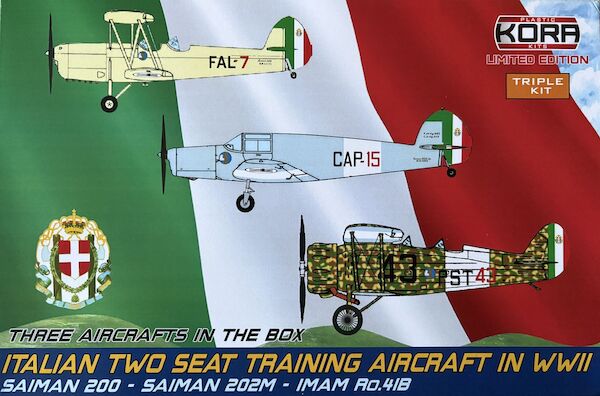 Italian Two Seat Training Aircraft of WWII, (Saiman 200, Saiman 202M,Romeo Ro.41B KPK72201