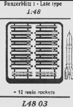 Panzerblitz 1 late type German anti tank rocket  L4803