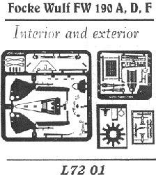 Focke Wulf FW190A/F/G interior and exterior Detail set L7201