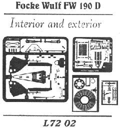 Focke Wulf FW190D interior and exterior Detail set  L7202