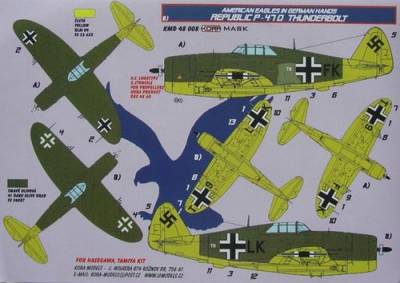 American Eagles in German Hands: P47D Thunderbolt in Luftwaffe Service Masking set MD48008
