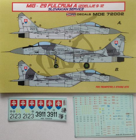 Mikoyan MiG29 Fulcrum A Izdelije 9-12 (Slovakian Service)  MDE72002