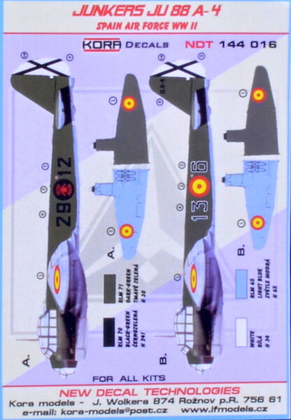 Junkers Ju88A-4 in Spanish WW2 service NDT144016