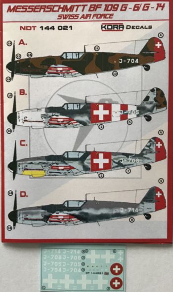 Messerschmitt BF109G-6 /G-14 in Swiss service NDT144021