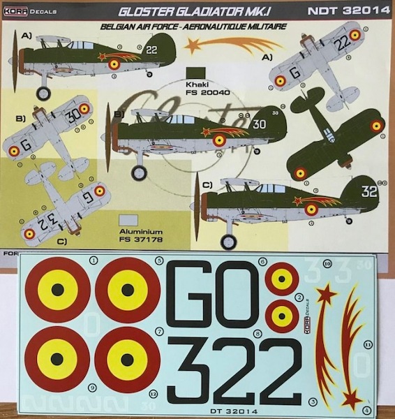 Gloster Gladiator MKI (Belgian AF)  NDT32014