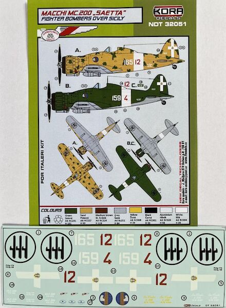 Macchi MC200 Saetta Fighter bombers over Sicily  NDT32051