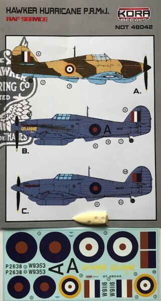 Hawker Hurricane PR MK1 (RAF Service)  NDT48042