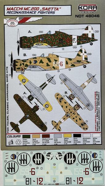 Macchi MC200 'Saetta' Reconaissance Fighters  NDT48046