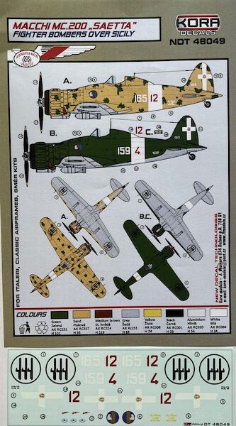 Macchi MC200 'Saetta' Fighter-bombers over Sicily  NDT48049