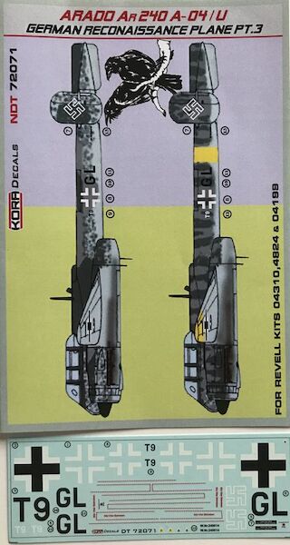 Arado AR240A-04/U Geman Reconnaissance plane part 3 NDT72071