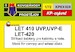 Let 410UVP/UVP-E/420 Mask set  (AZ, KP) KPEX028