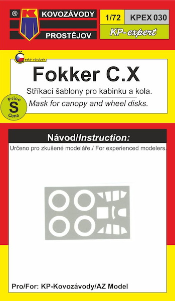 Fokker CX Cabin and wheel Mask set (AZ, KP) KPEX030