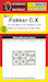 Fokker CX Cabin and wheel Mask set  (AZ, KP) KPEX030