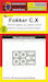 Fokker CX Cabin and wheel Mask set (AZ, KP) KPEX030