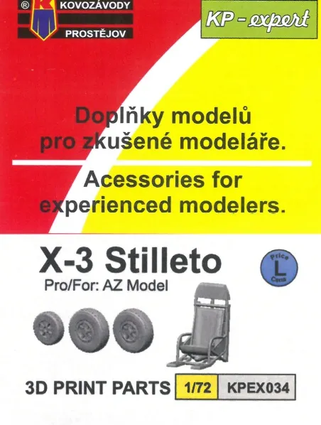 Douglas X3 Stilleto Wheels and ejection seat (AZ, KP)  KPEX034