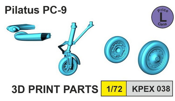 Pilatus PC9 wheels, front u/c & wheel, exhausts, (KPM)  KPEX038