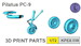 Pilatus PC9 wheels, front u/c & wheel, exhausts, (KPM) KPEX038