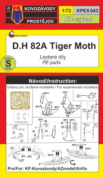 Dh82a Tiger Moth Detail set (AZ, KP, Airfix)) KPEX043