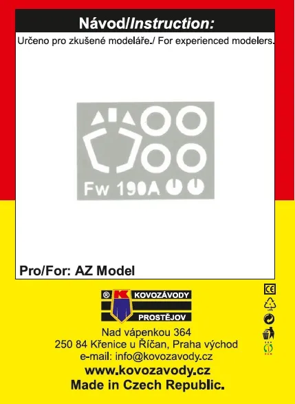 Focke Wulf FW190A Cabin and wheel Mask set (AZ, KP) KPEX045