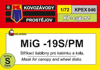 Mikoyan MiG19S/PM Canopy and wheel Mask set (KP) KPEX046