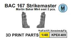 BAC167 Strikemaster Martin Baker MK4 Ejection seats (KP, Fly) 2 pieces KPEX409