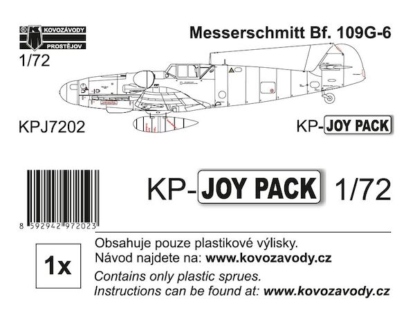 Messerschmitt Bf 109G-6 (plastic parts only), 1 set KPJ7202
